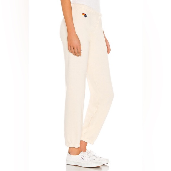 Aviator Nation Cream 5 Stripe Sweatpants - Picture 4 of 6